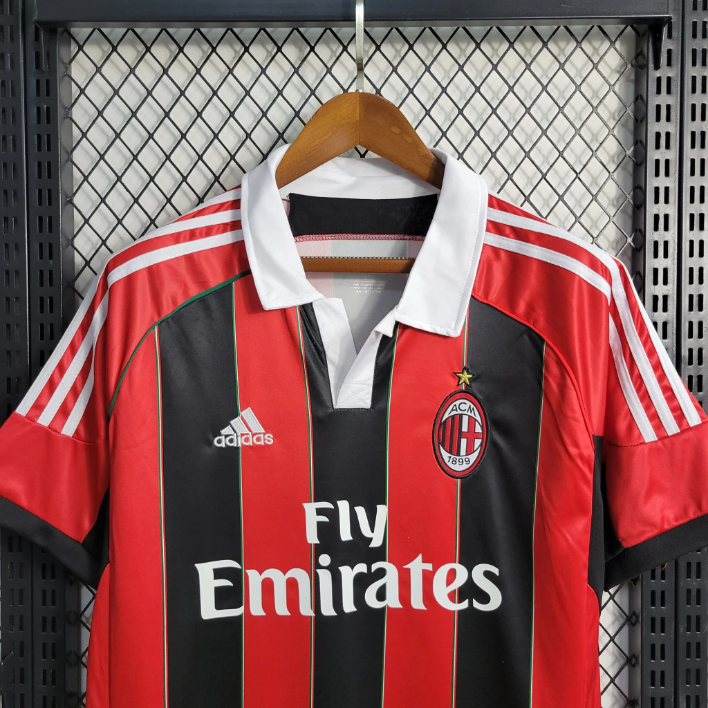 Camisa AC Milan Home 2012/13 - Retrô Adidas Masculino - Vermelho e Preto
