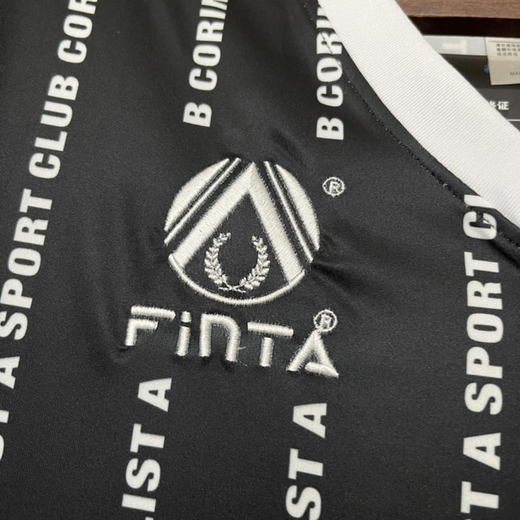 Camisa Corinthians Away 1994/95 - Retrô Finta Masculino - Preto e Branco