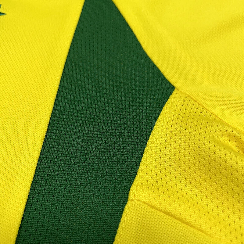 Camisa Brasil Home 2002 - Retrô Nike Masculino - Amarelo