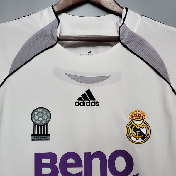 Camisa Real Madrid Home 2006/07 - Retrô Adidas Masculina - Branca