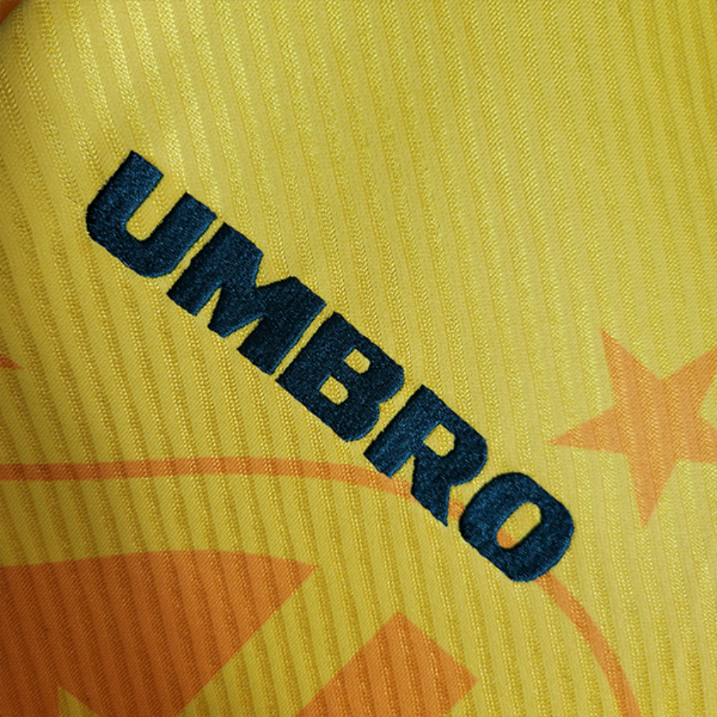 Camisa Brasil Home 1994 - Retrô Umbro Masculino - Amarelo