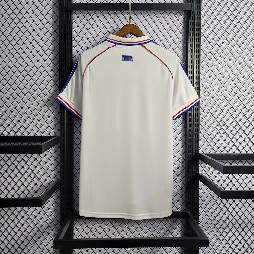 Camisa França Away 1998 - Retrô Adidas Masculino - Branco