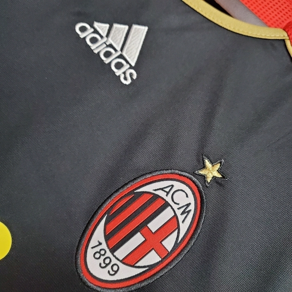 Camisa AC Milan Third 2006/07 - Retrô Adidas Masculino - Preto