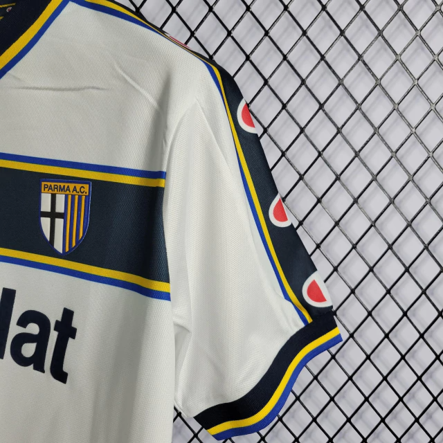 Camisa Parma Home 2002/03 - Retrô Champion Masculino - Branco