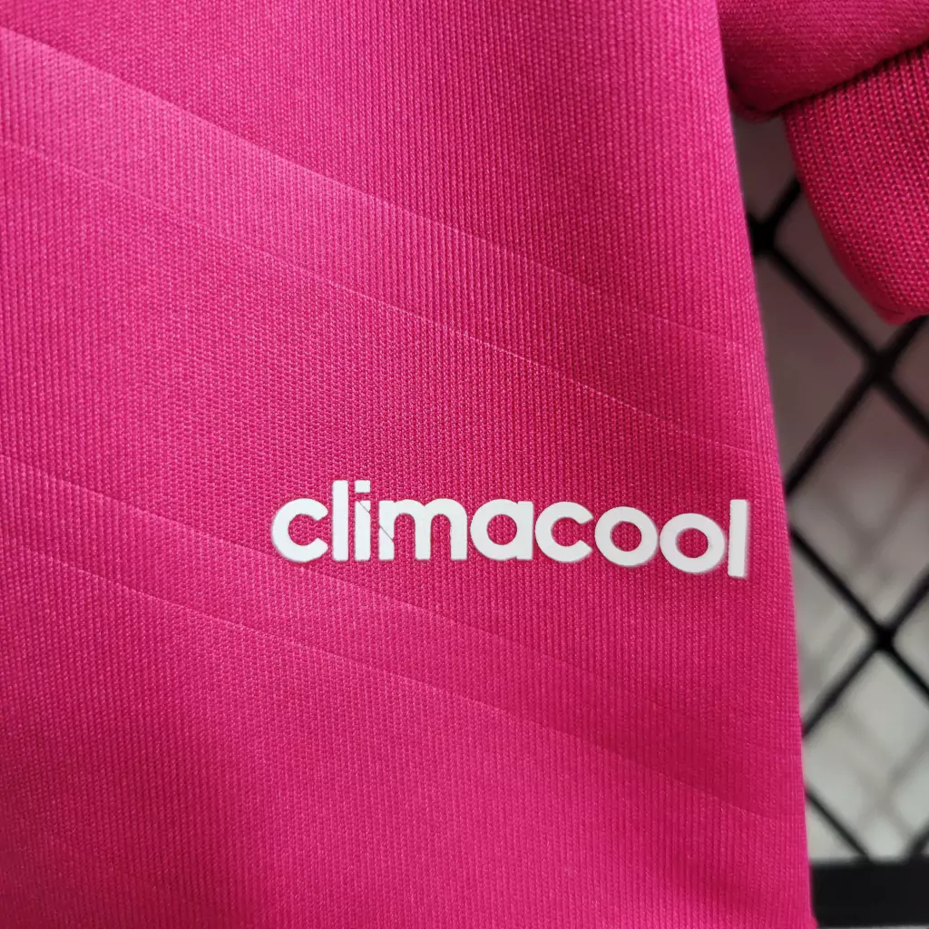 Camisa Real Madrid Away 2014/15 Manga Longa - Retrô Adidas Masculina - Rosa