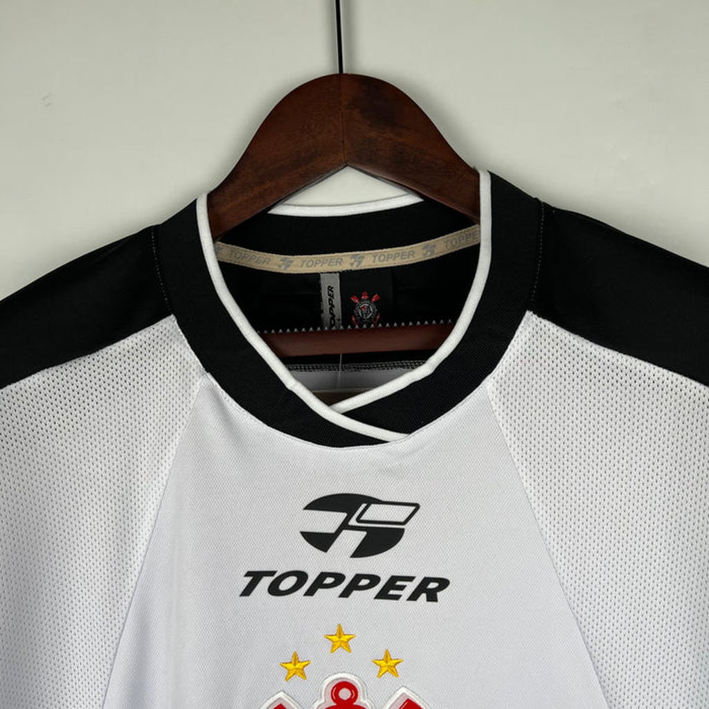 Camisa Corinthians Home Mundial 2000/01 - Retrô Topper Masculino - Branco