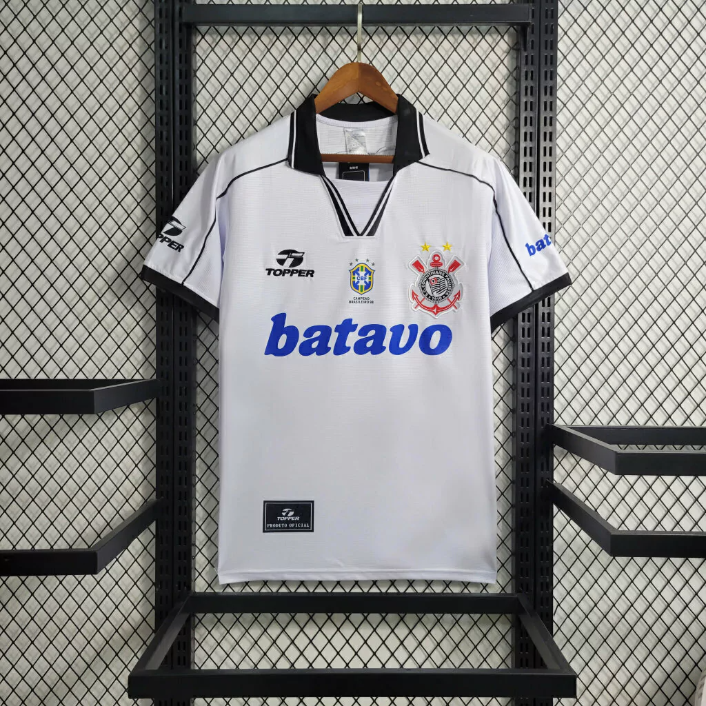 Camisa Corinthians Home 1999/00 - Retrô Topper Masculino - Branco