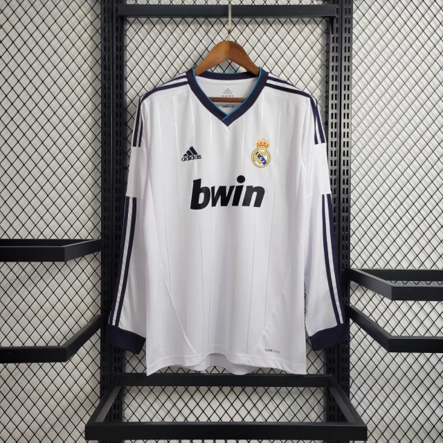 Camisa Real Madrid Home 2012/13 Manga Longa - Retrô Adidas Masculina - Branca