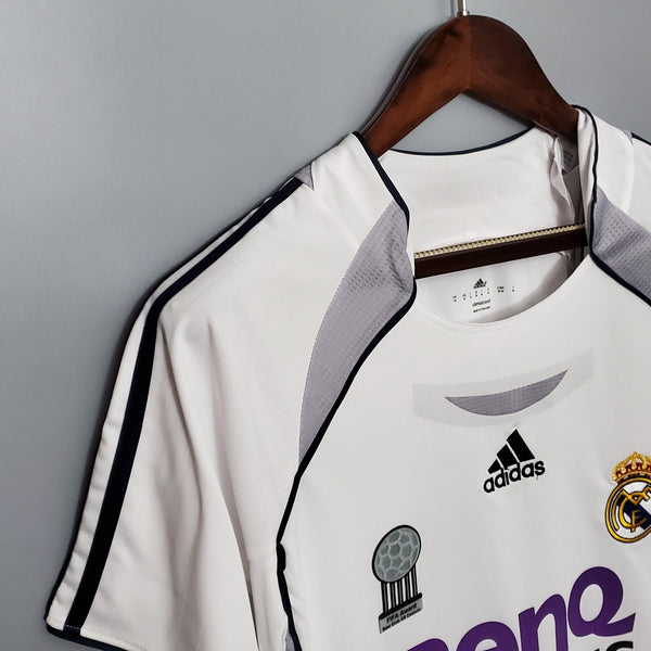 Camisa Real Madrid Home 2006/07 - Retrô Adidas Masculina - Branca