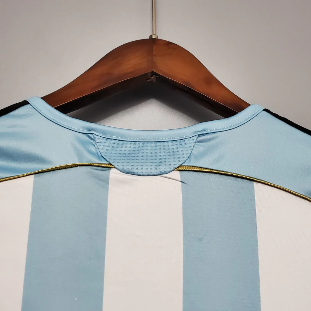 Camisa Argentina Home 2006 - Retrô Adidas Masculino - Azul e Branco