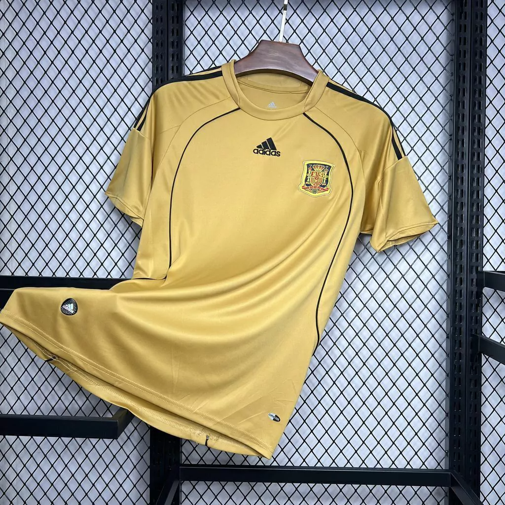Camisa Espanha Away 2008 - Retrô Adidas Masculino - Dourado