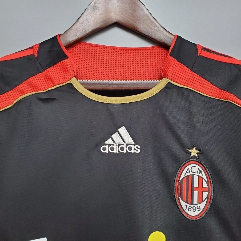 Camisa AC Milan Third 2006/07 - Retrô Adidas Masculino - Preto