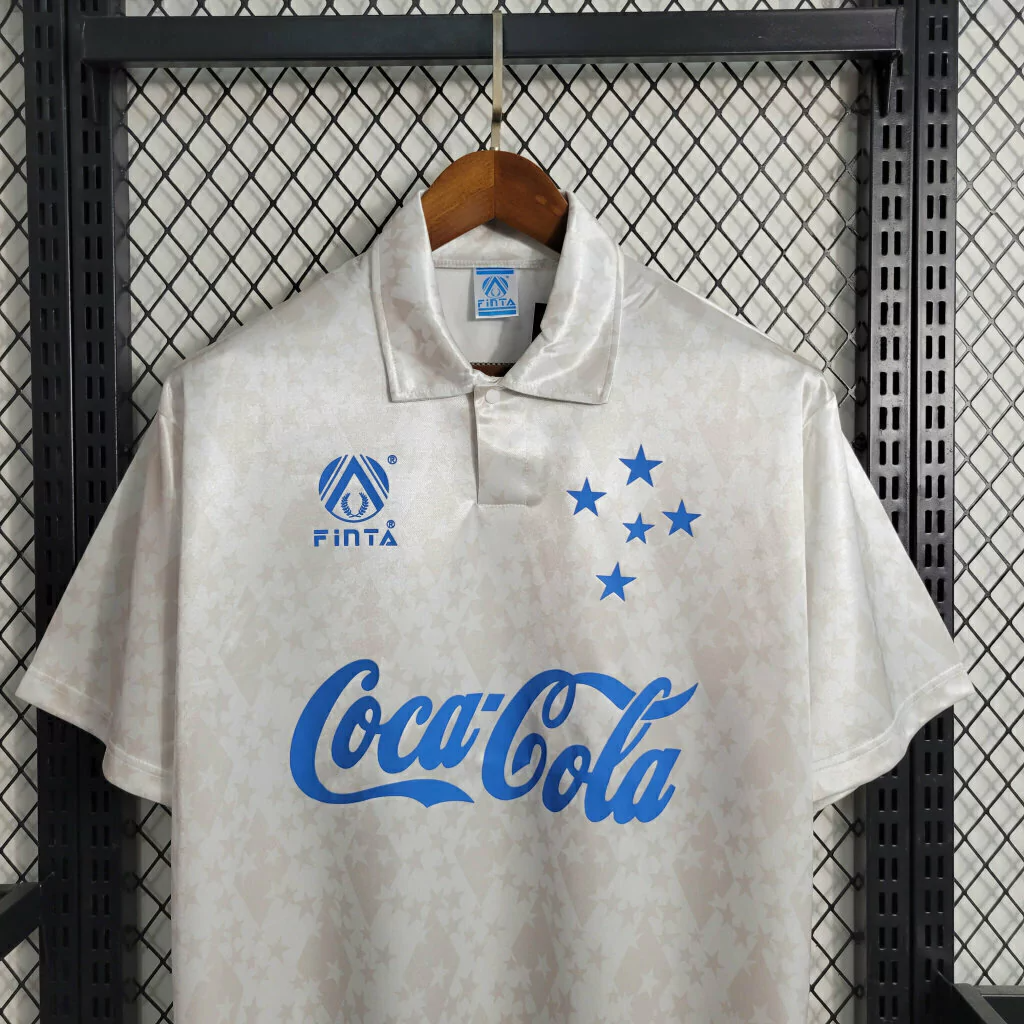 Camisa Cruzeiro Away 1993/94 - Retrô Finta Masculino - Branco