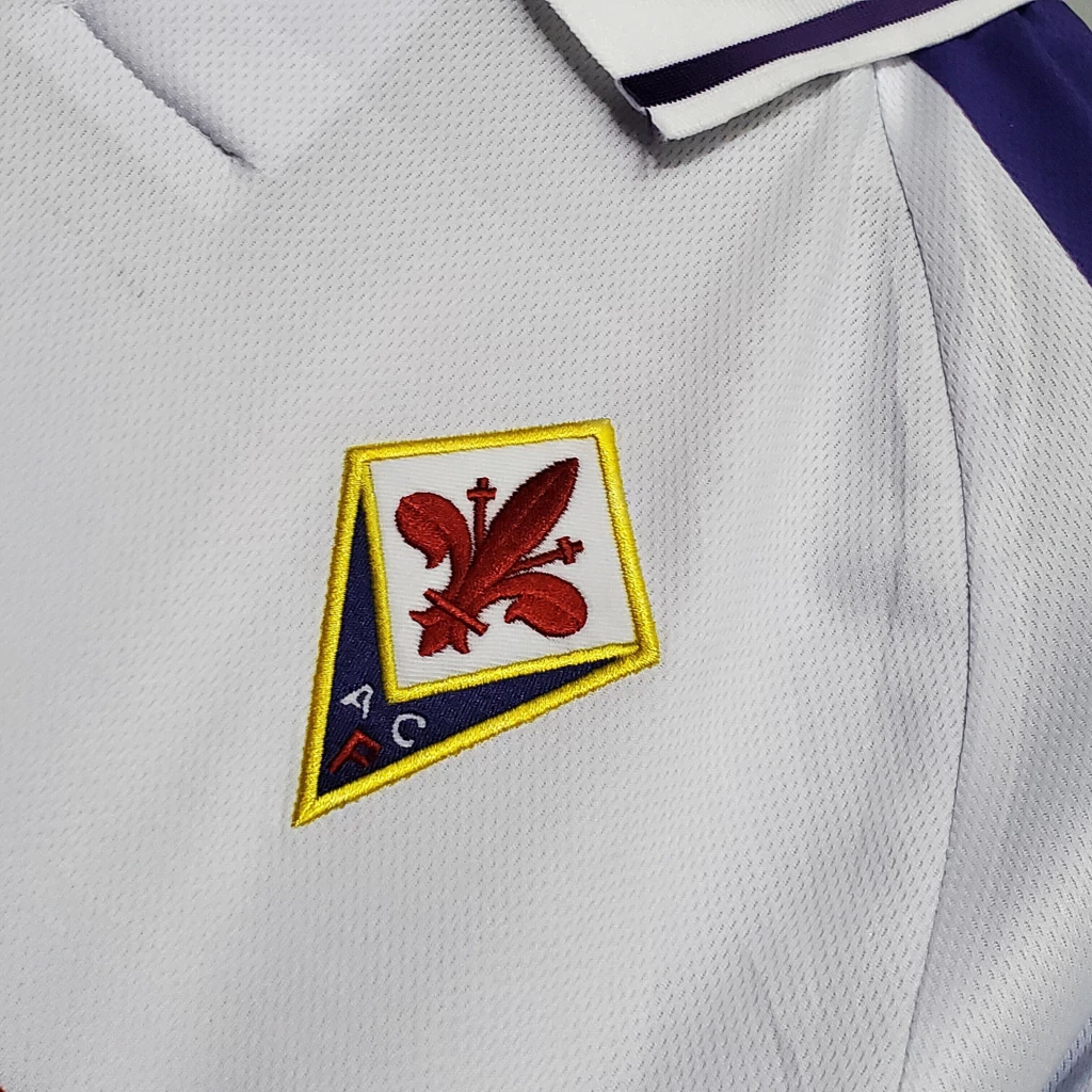 Camisa Fiorentina Away 1998/99 - Retrô Fila Masculino - Branco e roxo
