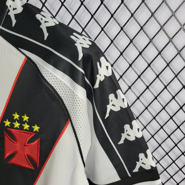 Camisa Vasco Home 1999/00 - Retrô Kappa Masculino - Branco e Preto
