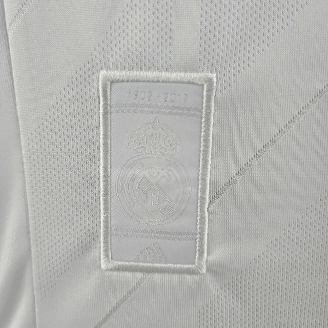 Camisa Real Madrid Home 2017/18 - Retrô Adidas Masculina - Branca