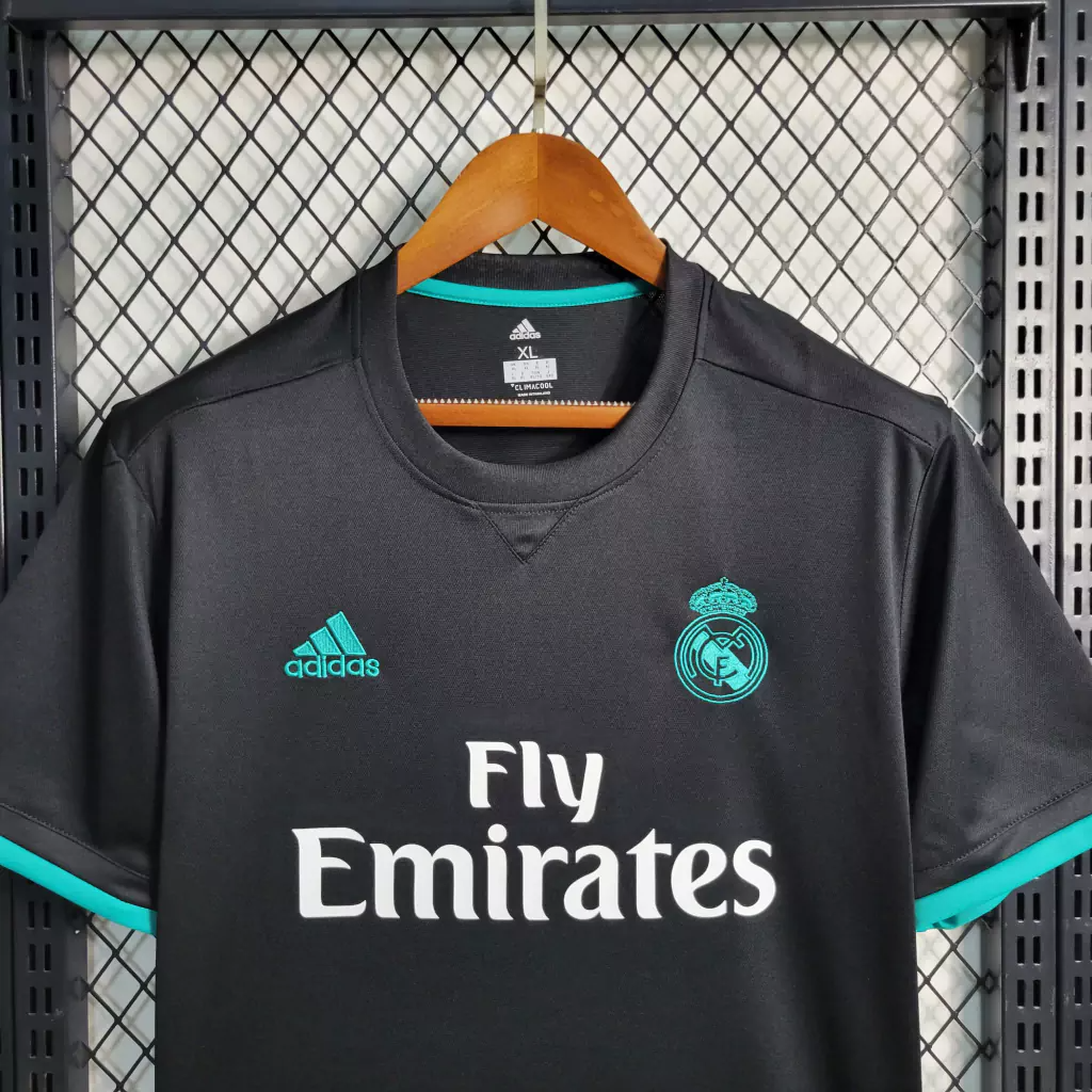 Camisa Real Madrid Away 2017/18 - Retrô Adidas Masculina - Preta