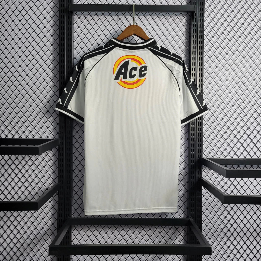 Camisa Vasco Home 1999/00 - Retrô Kappa Masculino - Branco e Preto