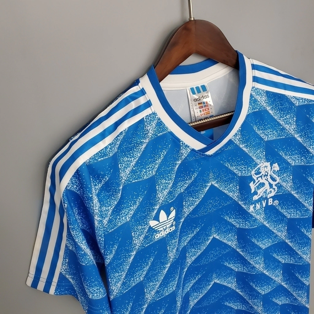 Camisa Holanda Away 1988 - Retrô Adidas Masculino - Azul