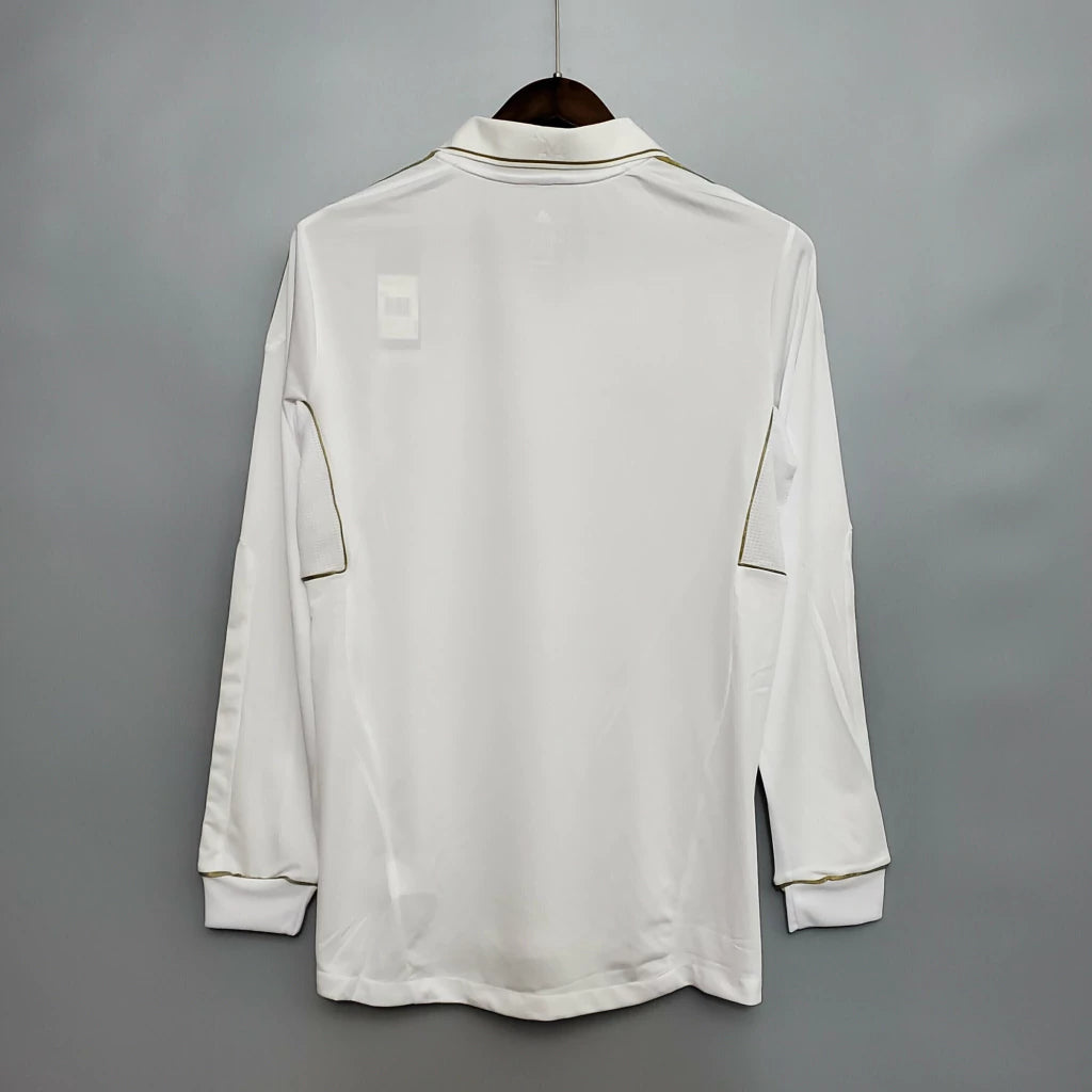 Camisa Real Madrid Home 2011/12 Manga Longa - Retrô Adidas Masculina - Branca