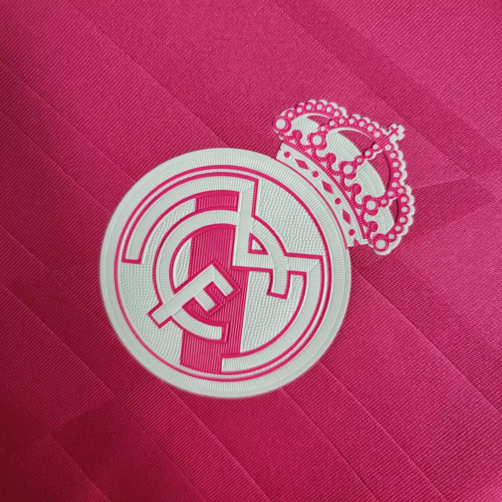Camisa Real Madrid Away 2014/15 Manga Longa - Retrô Adidas Masculina - Rosa