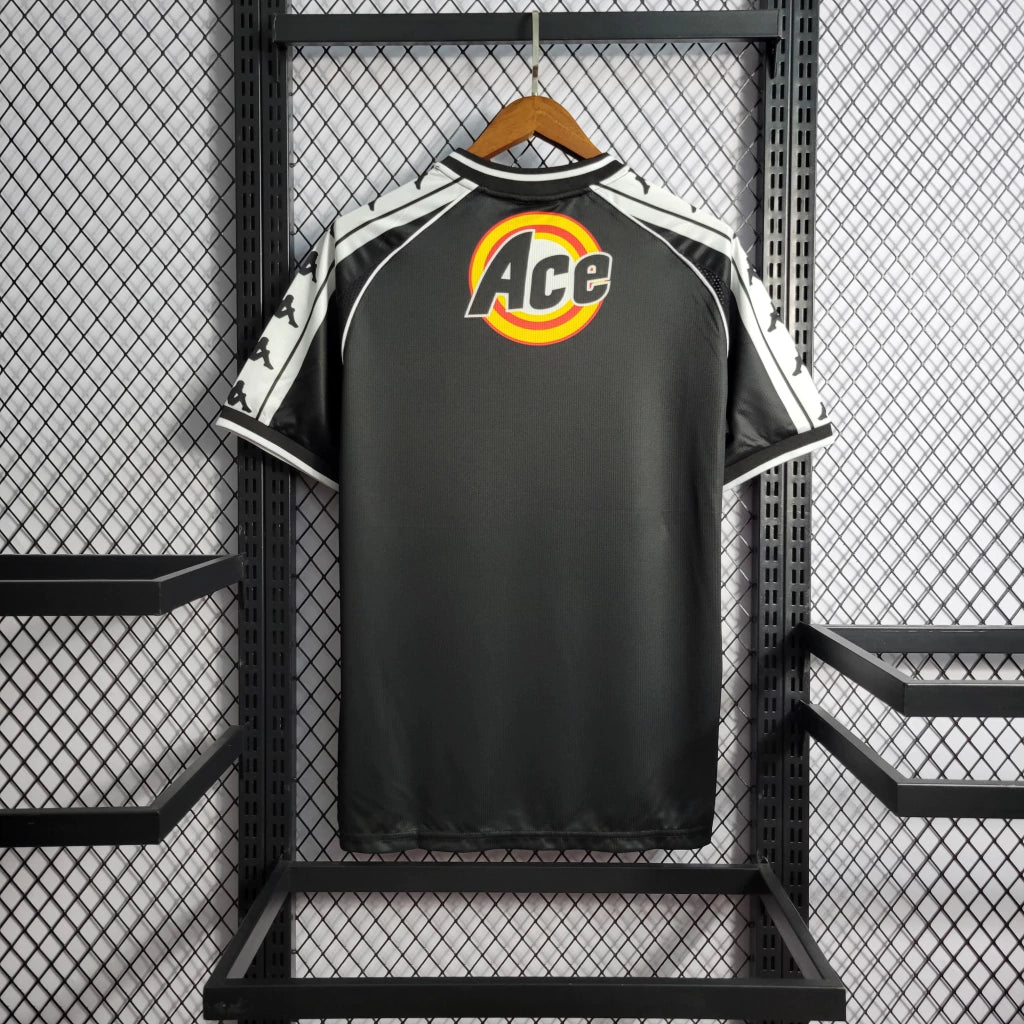 Camisa Vasco Away 1999/00 - Retrô Kappa Masculino - Preto e Branco