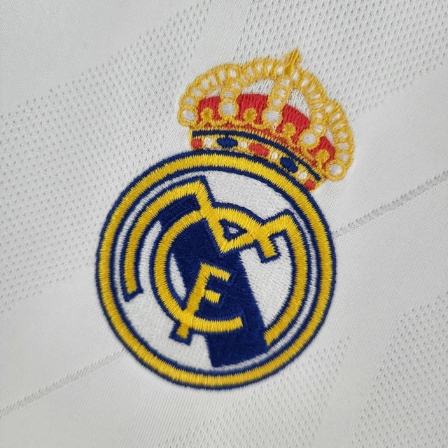 Camisa Real Madrid Home 2017/18 - Retrô Adidas Masculina - Branca