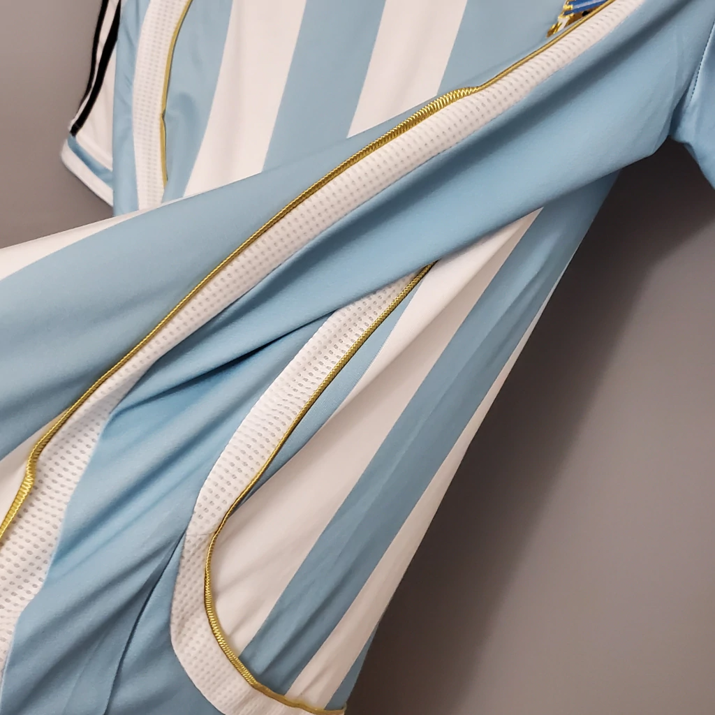 Camisa Argentina Home 2006 - Retrô Adidas Masculino - Azul e Branco