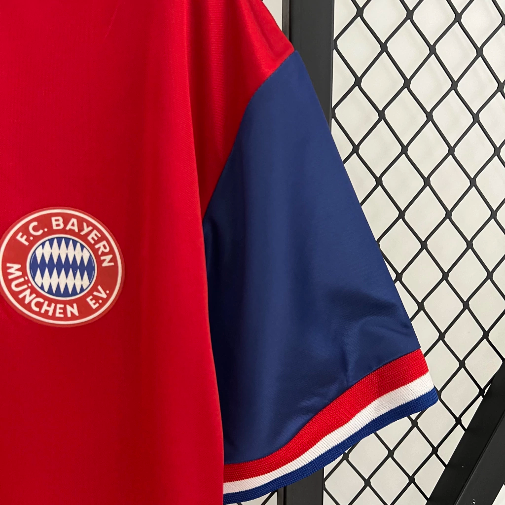 Camisa Bayern de Munique Home 1993/95 - Retrô Adidas Masculino - Vermelho e Azul