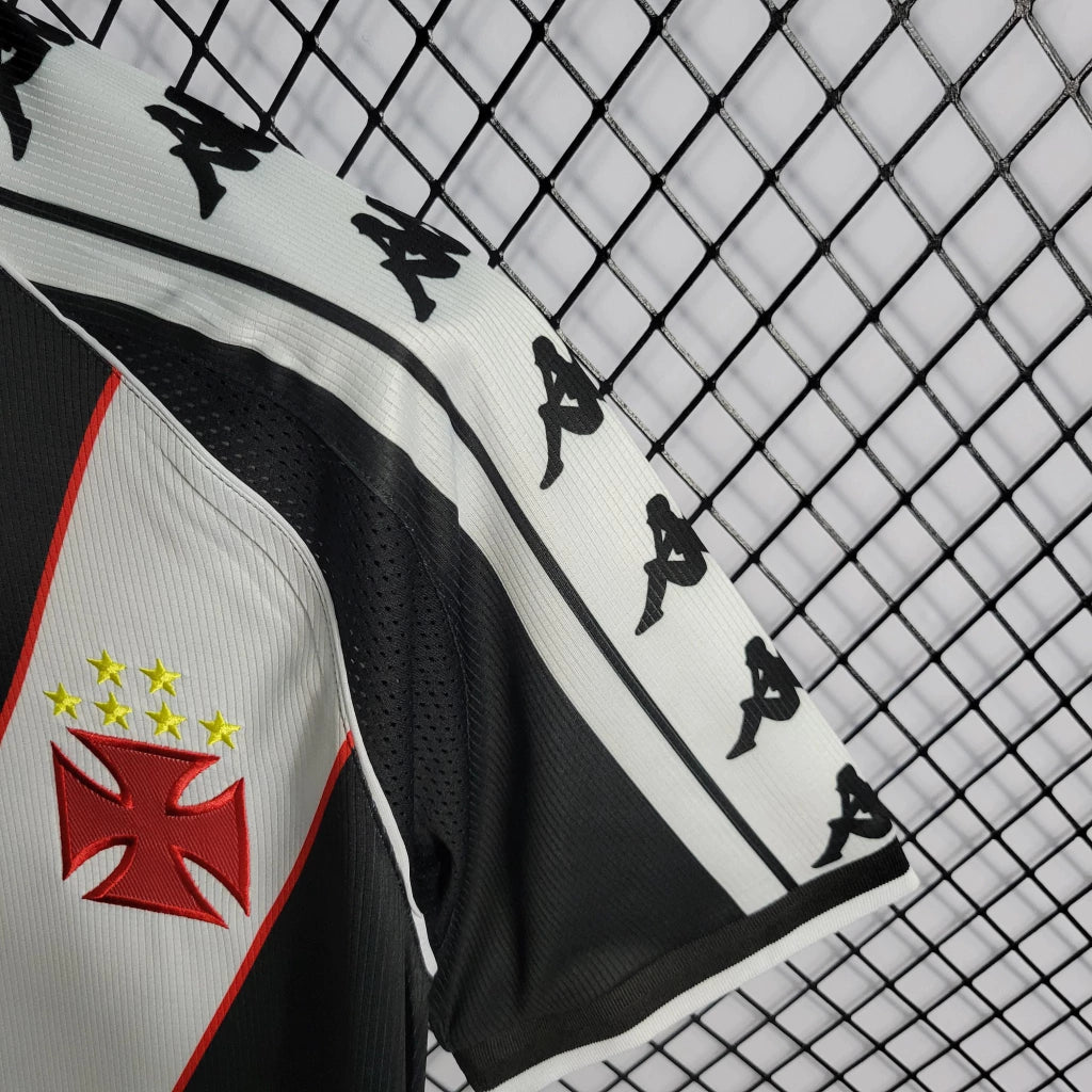 Camisa Vasco Away 1999/00 - Retrô Kappa Masculino - Preto e Branco