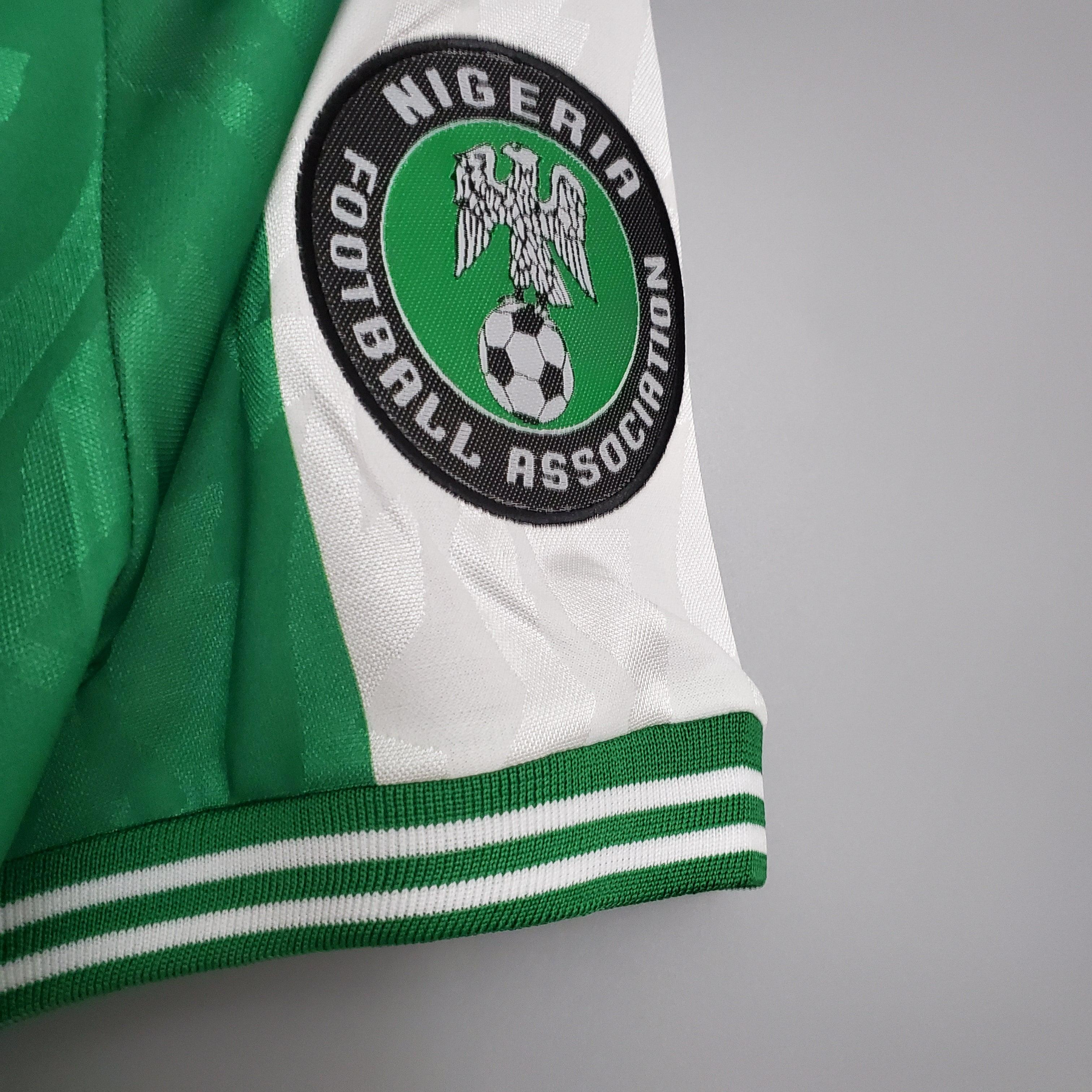 Camisa Nigéria Home 1996 - Retrô Nike Masculino - Verde e Branco
