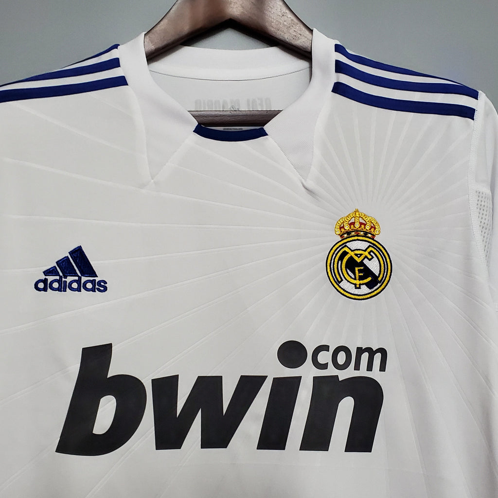 Camisa Real Madrid Home 2010/11 Manga Longa - Retrô Adidas Masculina - Branca