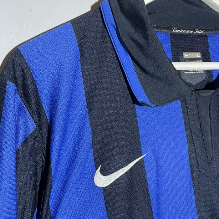 Camisa Inter de Milão Home 2007/08 - Retrô Nike Masculino - Preto e Azul