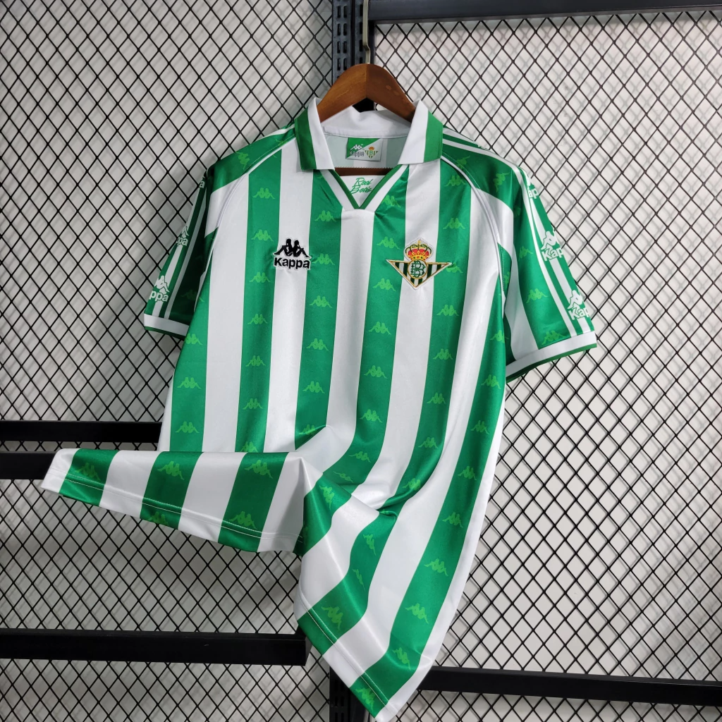 Camisa Real Betis Home 1995/97 - Retrô Kappa Masculino - Verde e Branco