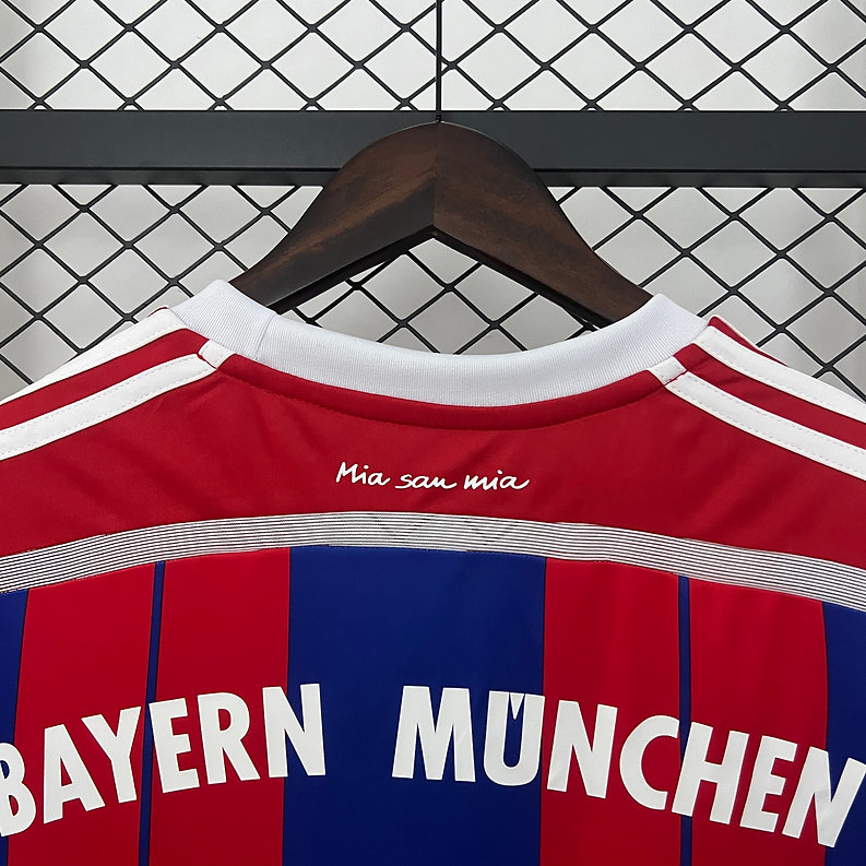 Camisa Bayern de Munique Home 2014/15 - Retrô Adidas Masculino - Vermelha e Azul