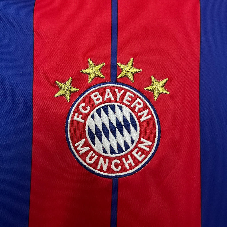 Camisa Bayern de Munique Home 2014/15 - Retrô Adidas Masculino - Vermelha e Azul
