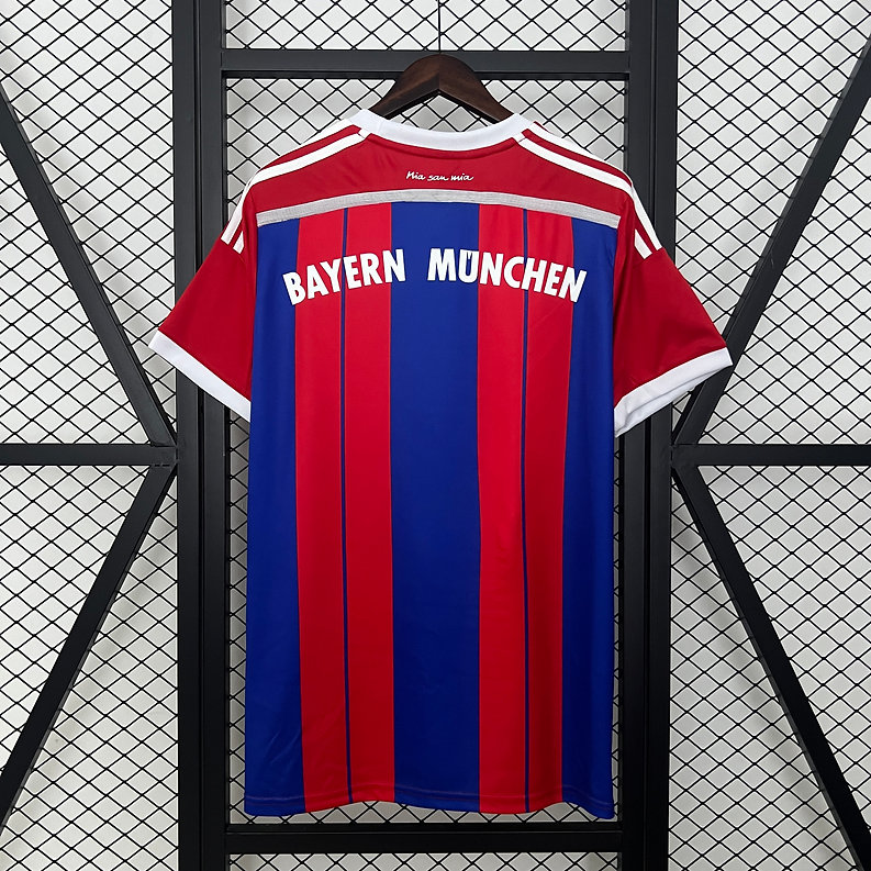 Camisa Bayern de Munique Home 2014/15 - Retrô Adidas Masculino - Vermelha e Azul