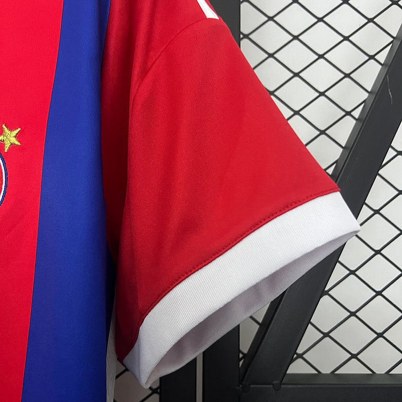 Camisa Bayern de Munique Home 2014/15 - Retrô Adidas Masculino - Vermelha e Azul
