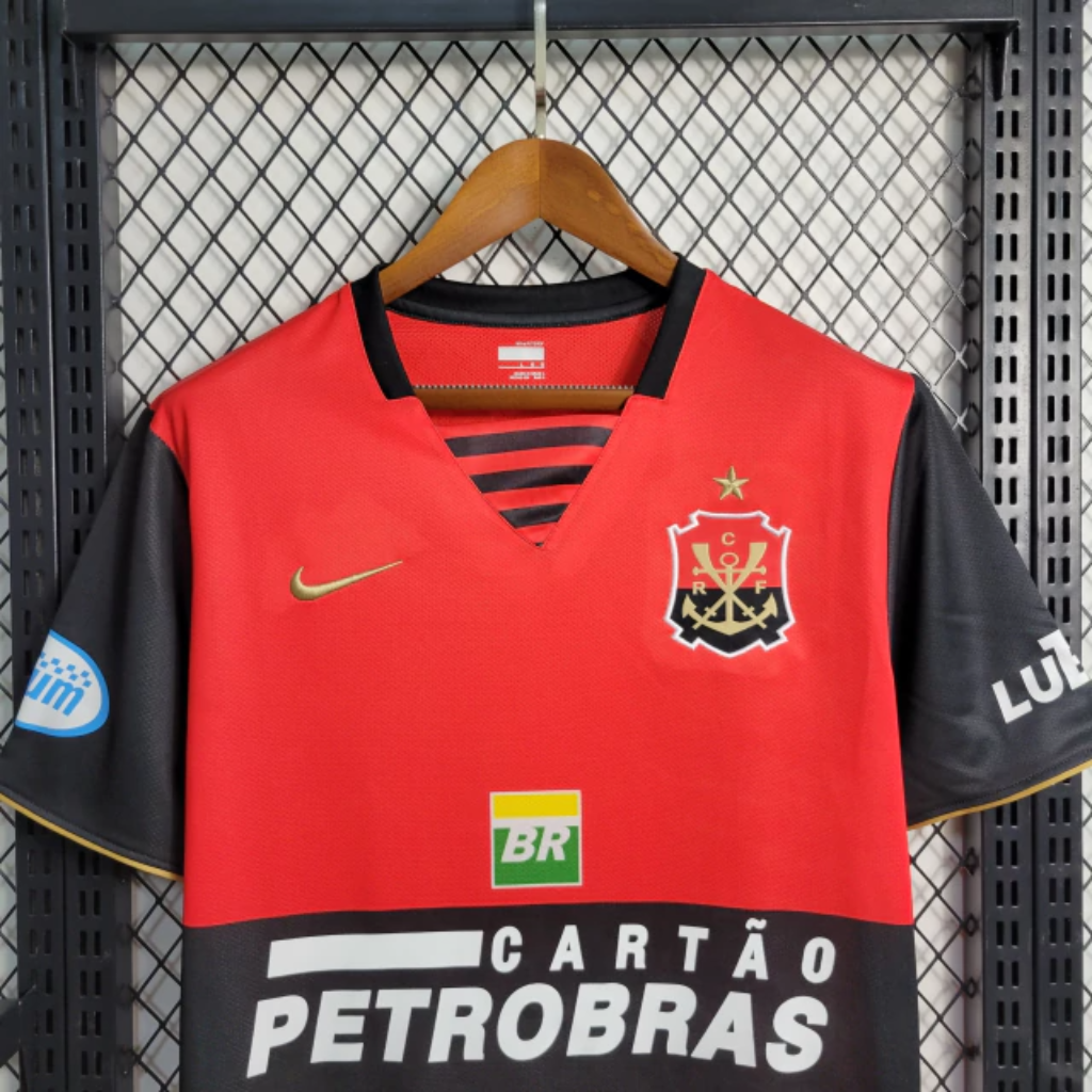Camisa Flamengo Third 2007/08 - Retrô Nike Masculino - Vermelho e Preto