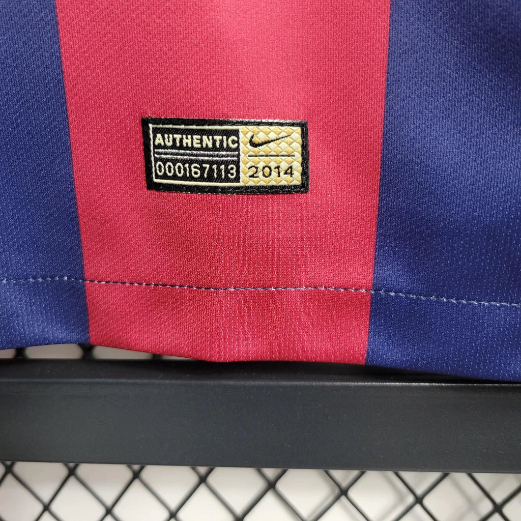 Camisa Barcelona Home 2014/15 - Retrô Nike Masculina - Azul e Grená