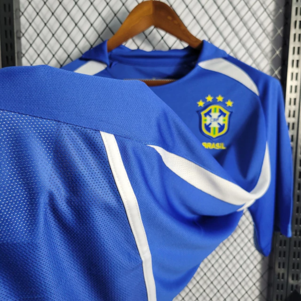 Camisa Brasil Away 2002 - Retrô Nike Masculino - Azul