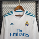 Camisa Real Madrid I Manga Longa 2017/18 - Retrô Adidas