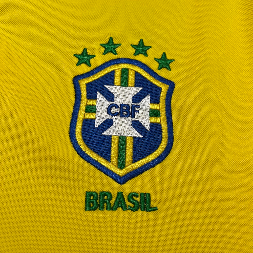Camisa Brasil Home 1998 - Retrô Nike Masculino - Amarelo