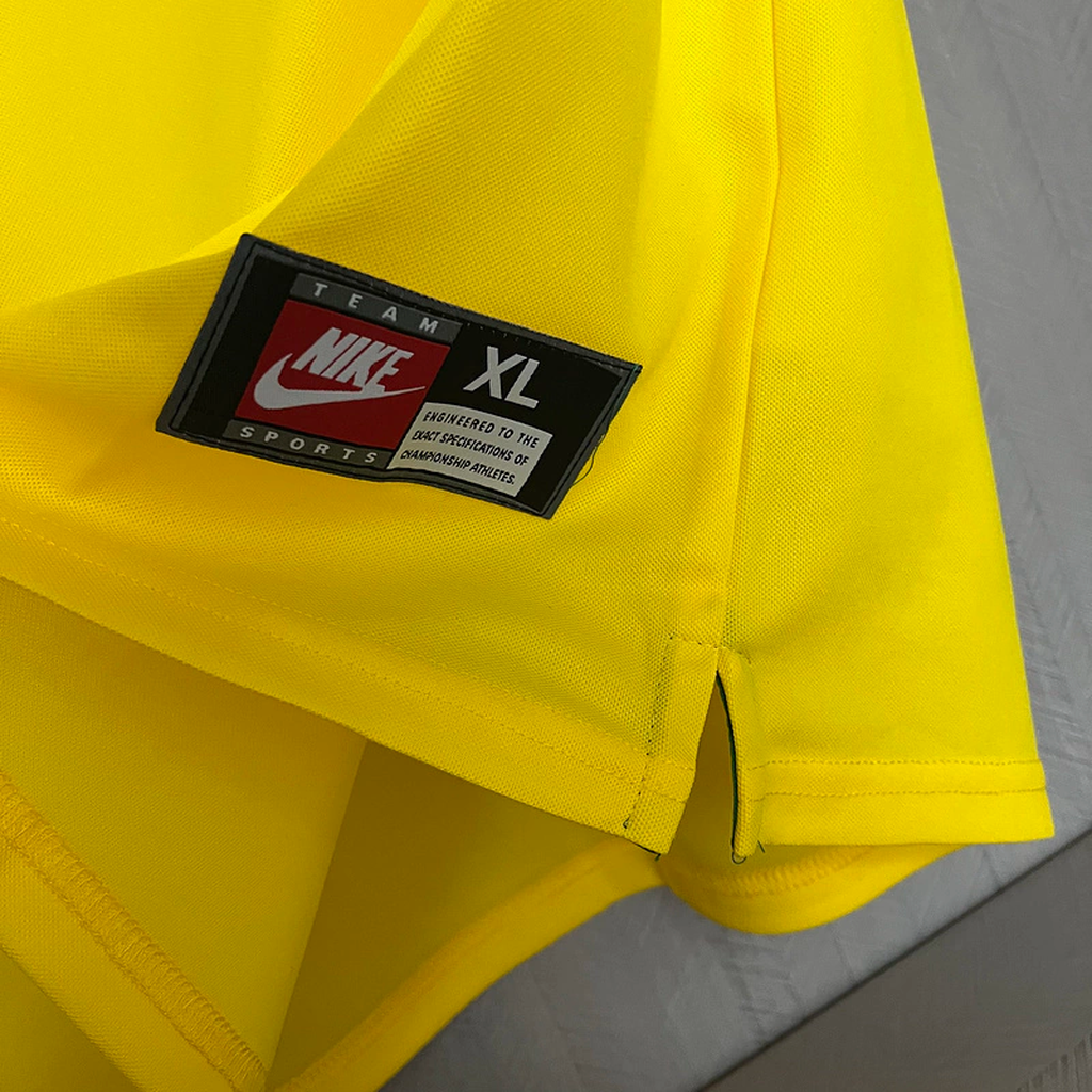 Camisa Brasil Home 1998 - Retrô Nike Masculino - Amarelo