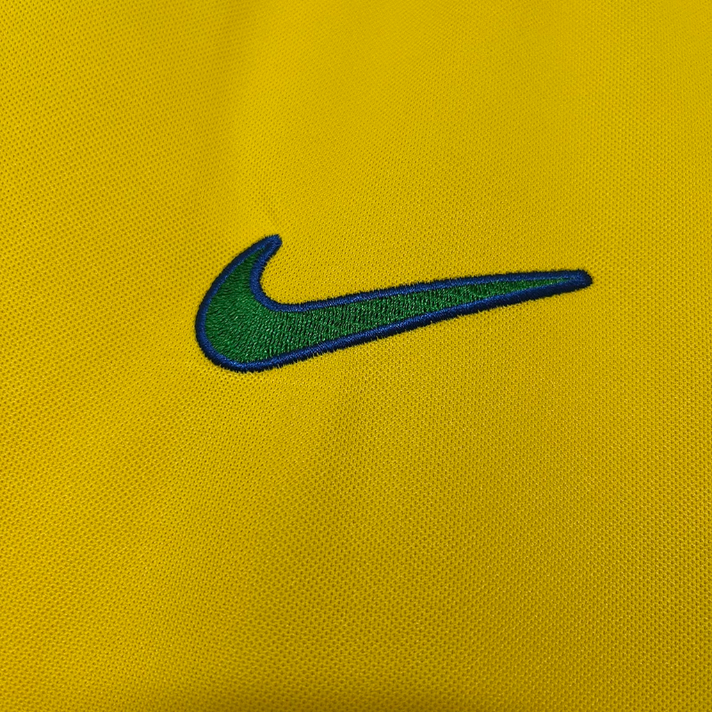 Camisa Brasil Home 1998 - Retrô Nike Masculino - Amarelo
