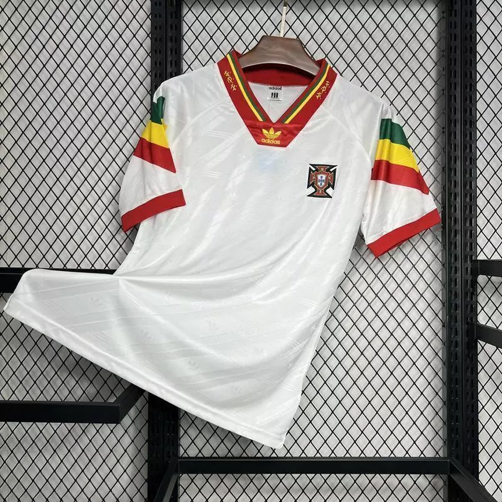 Camisa Portugal Away 1992 - Retrô Adidas Masculino - Branco
