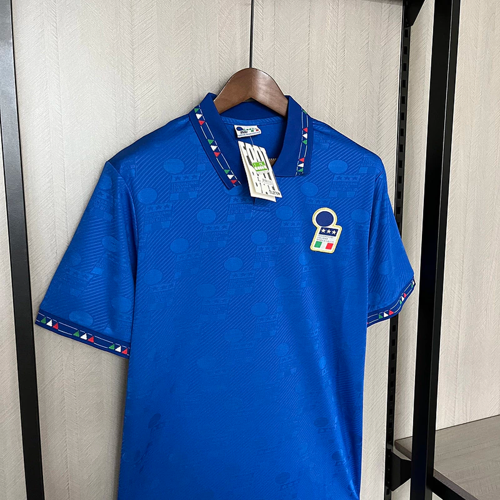 Camisa Itália Home 1994 - Retrô Diadora Masculino - Azul