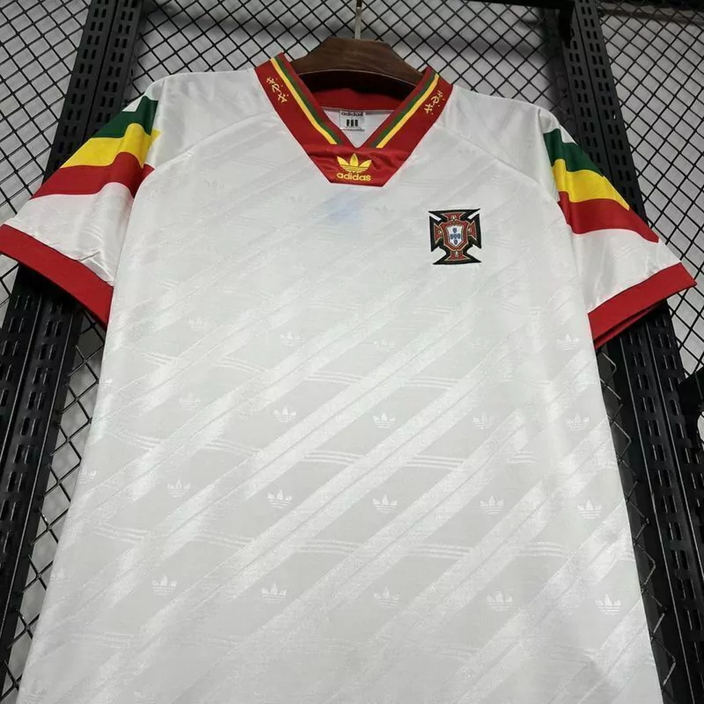 Camisa Portugal Away 1992 - Retrô Adidas Masculino - Branco