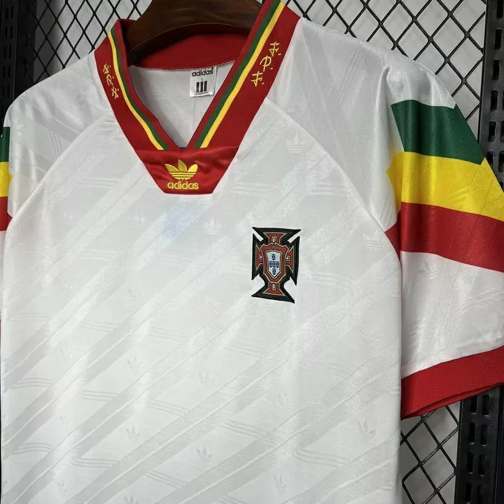 Camisa Portugal Away 1992 - Retrô Adidas Masculino - Branco