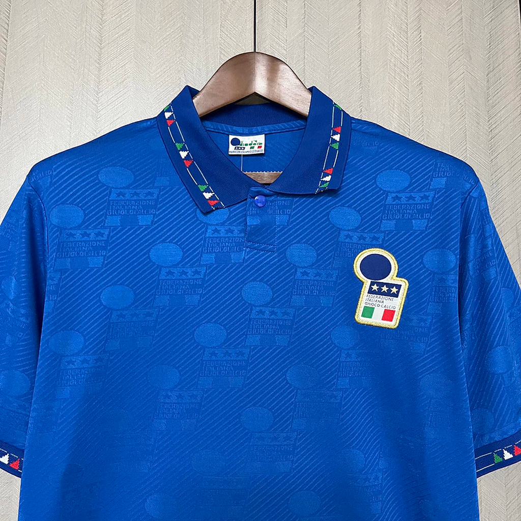 Camisa Itália Home 1994 - Retrô Diadora Masculino - Azul